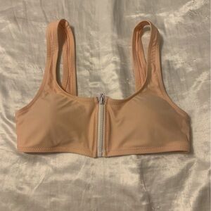 Zip Up Bikini Top